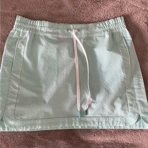 Vineyard Vines Aqua Striped Mini Skirt